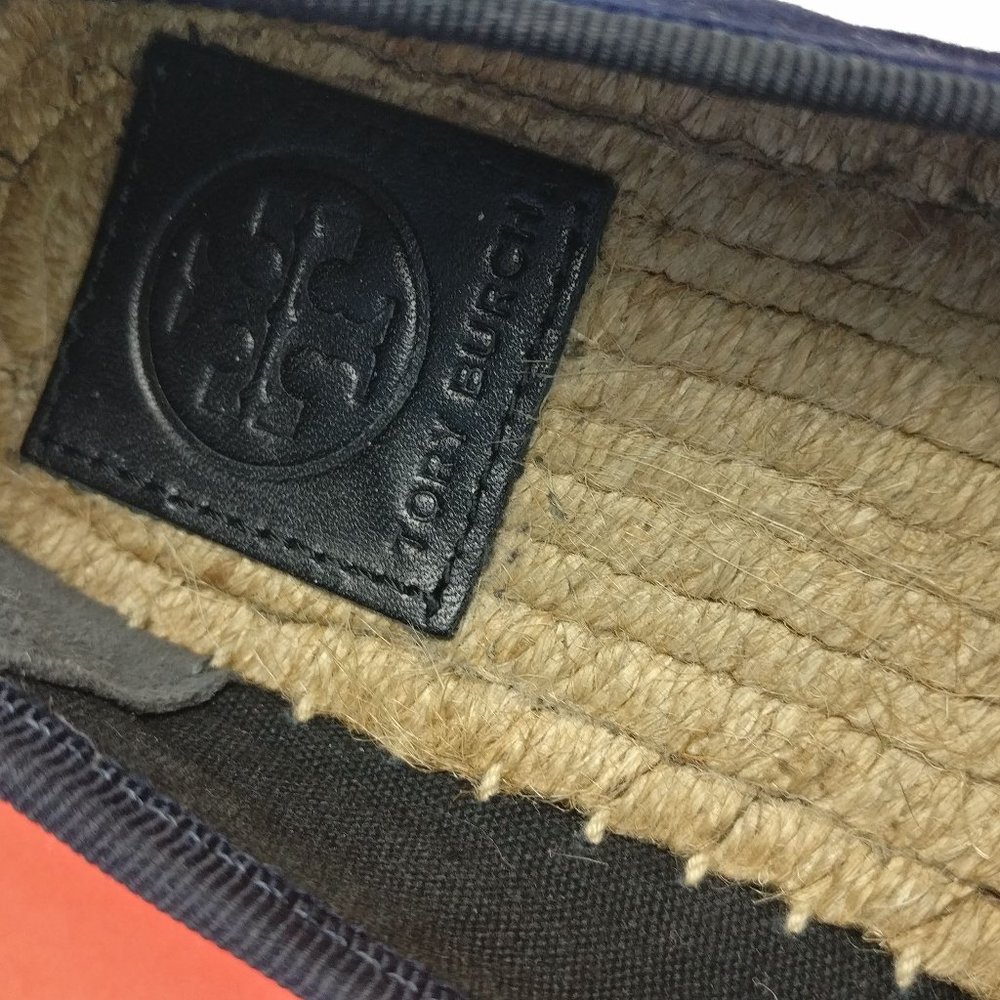 TORY BURCH BLUE NOTTE VELVET MARTINI & OLIVE ESPADRILLE sz6 SMOOTH & SEXY - Picture 4 of 10